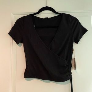 Black wrap top